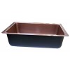 33.4 Inch "Ahumai" Antique Copper Single Bowl Sink